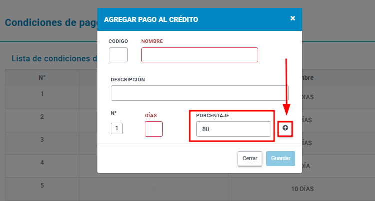 Condiciones de pago