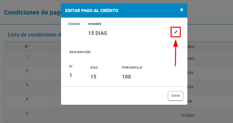 Condiciones de pago