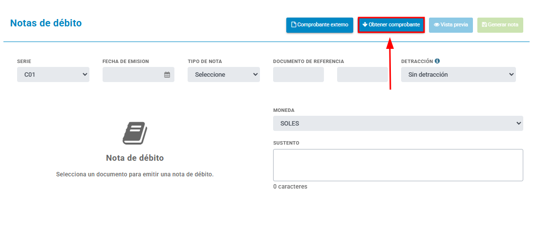 Nota de debito