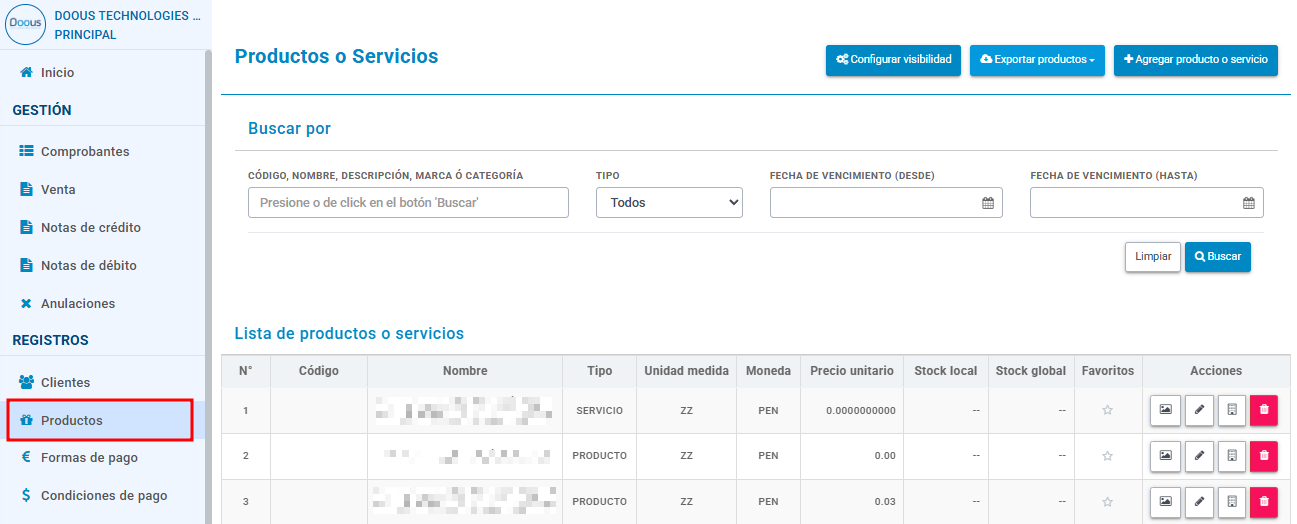 Productos